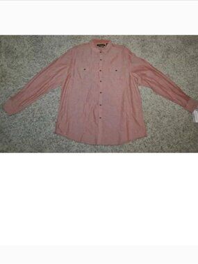 Axist Sport Shirt Mens XL Red Long Sleeve Casual Button Front 2 Pocket